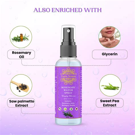 Exotic Aromas Rosemary Water Spray, 100 ML, For thicker,shinier ...