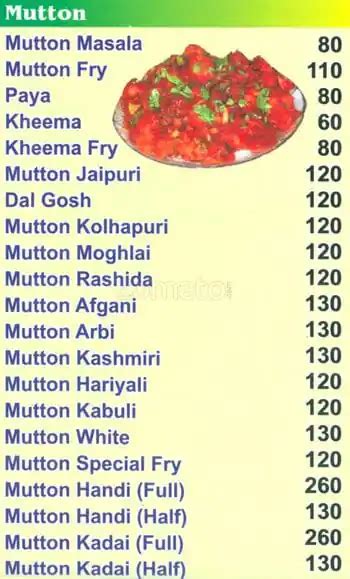 Menu at Chirag Hotel(Halal) Restaurant, Kalyan