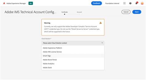 Adobe Developer Console 中的 JWT 憑證已被取代 | Adobe Experience Manager