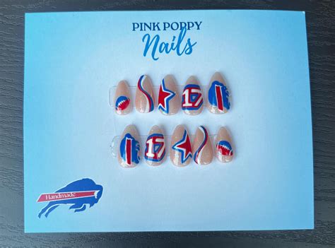10 Variations - Buffalo Bills Press on Nails - Etsy