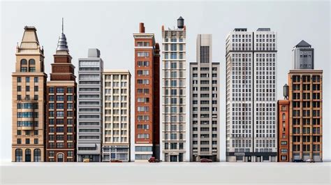 Row of Buildings Front View 的图像结果