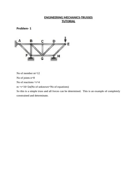 Image result for Truss Practice Problem