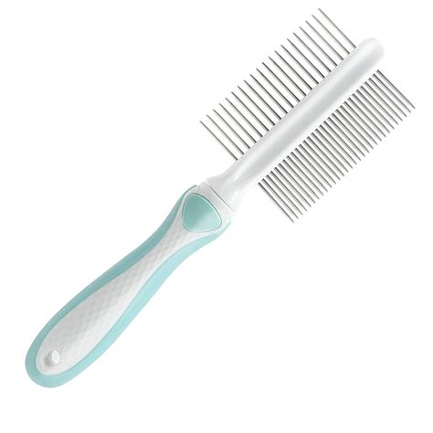 Dog Gromming Comb Double Sided Pet Comb Dog and Cat Comb with Stainless ...