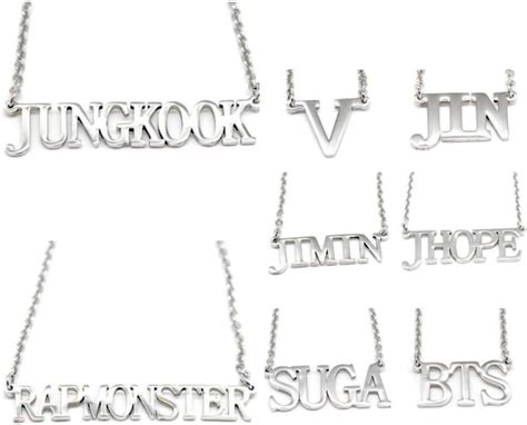 Buy Naomi Silver Kpop BTS Bangtan Boys Jimin V SUGA JIN RM Steel ...