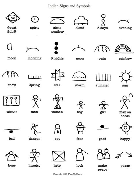 Native American Pictographs Printable - Printable Word Searches