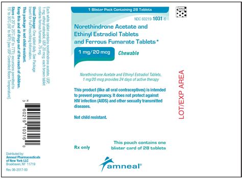 Norethindrone, Ethinyl Estradiol and Ferrous Fumarate - Drugs.com