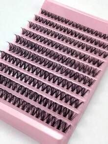 200pcs D Curl DIY Eyelash Cluster,40D Cluster Eyelashes, 0.07mm D Curl ...