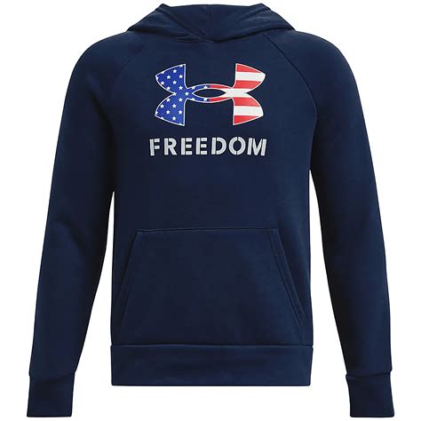 Under Armour Boys' Freedom Big Flag Logo Rival Fleece Hoodie | Academy