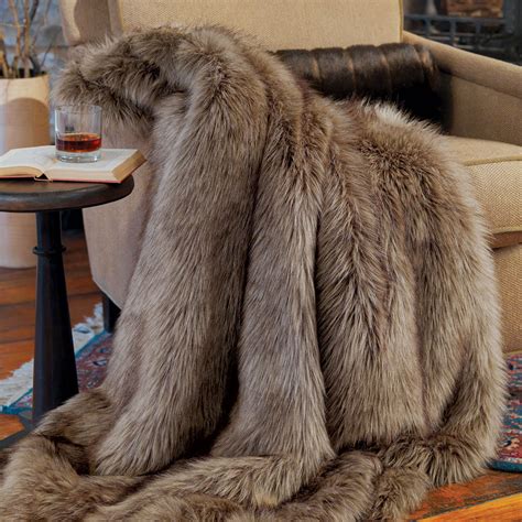 Limited Edition Faux Fur Throw // Wolf - Fabulous Furs - Touch of Modern