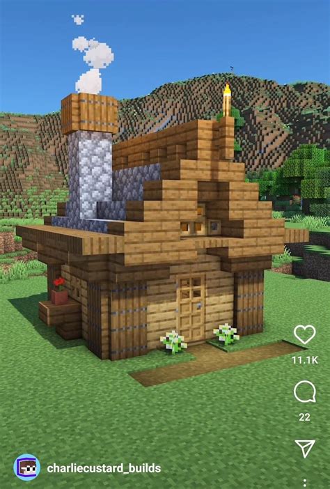 Minecraft Tiny House Tutorial 的图像结果