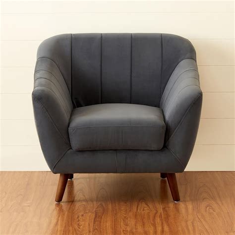 Buy Ivy Fabric 1-Seater Sofa - Grey from Home Centre at just INR 22495.0