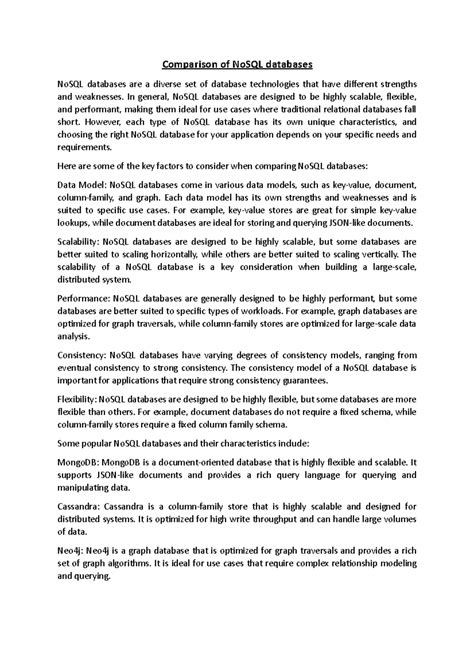 Image result for Databases Comparison