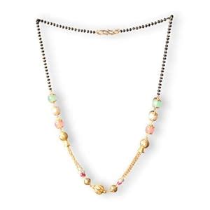 Buy ACCESSHER Gold Plated Beaded Mangalsutra Necklace for Women ...