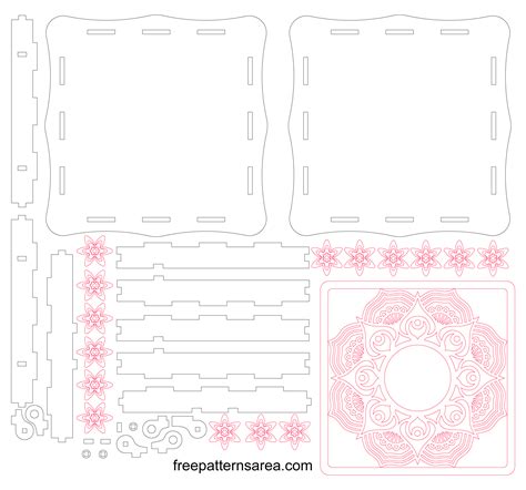 Image result for Laser-Cut Wood Box Patterns Free