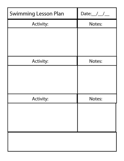 Swimming Lesson Plans Examples 的图像结果