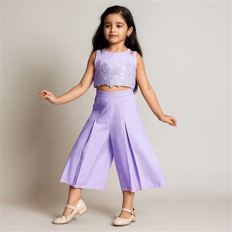 Pre Order: Lavender Embroidered Top And Pleated Palazzo – Who Wore Whhat