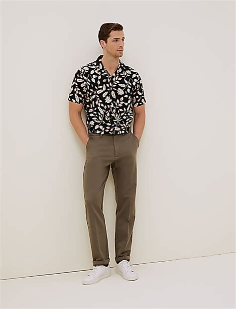 Buy Regular Fit Italian Stretch Chinos at Marks & Spencer