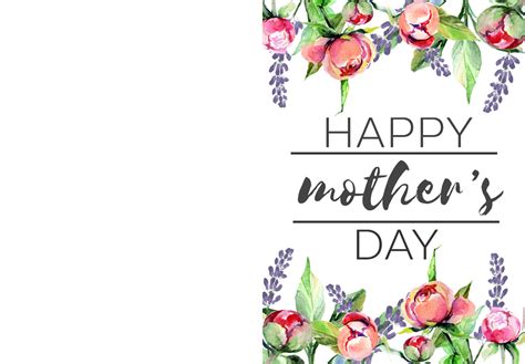 Folding Mothers Day Cards Printable