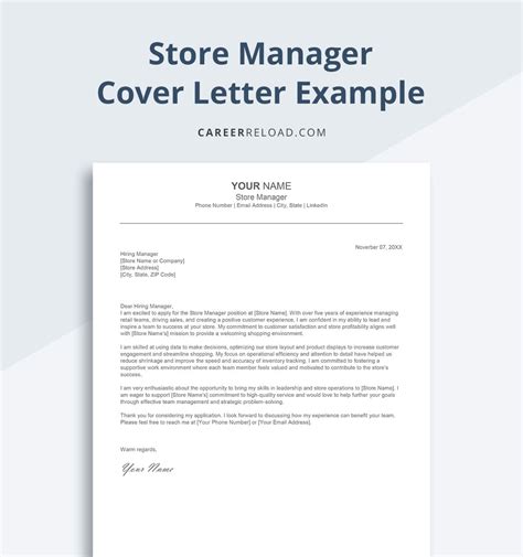 Store Manager Cover Letter Examples How To Use A “Dear Hiring