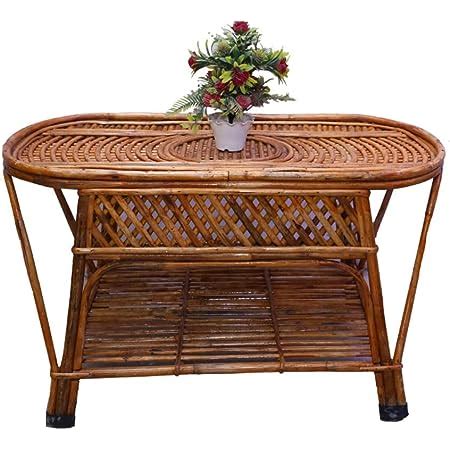 bharat traders Cane Art Modern Coffee Table (Bamboo,Brown) : Amazon.in ...