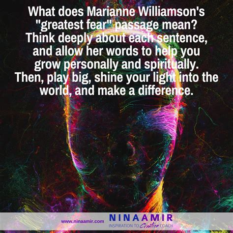 What Does Marianne Williamson's "Deepest Fear" Quote Really Mean?