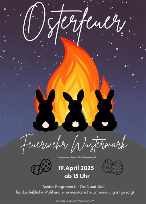 Osterfeuer , Feuerwehr Wustermark, Potsdam, 19 April 2025 | AllEvents