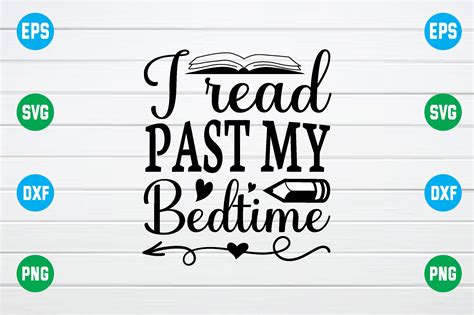 I Read Past My Bedtime Svg Graphic by smart design · Creative Fabrica
