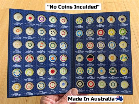 Australian Two Dollar Coloured Coin Album Folder | Australian Coin Album