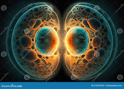 Cell Division or Cell Connection, the Microbiological Process of Reproduction of the Simplest ...