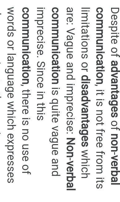 the advantage and dis advantage of verbal communication and non verbal ...