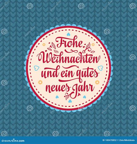 Frohe Weihnachten. Neues Jahr. Congratulations in German Language. Happy Christmas in ...