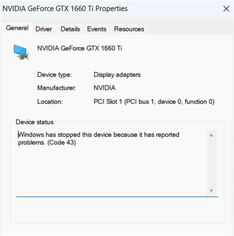 Image result for Error Code 43 NVIDIA GPU