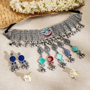 Oxidised Jewellery Online | Oxidised Jewellery Set Online - Rubans