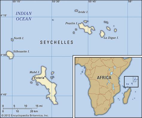 Map of Seychelles and geographical facts, Where Seychelles on the world ...