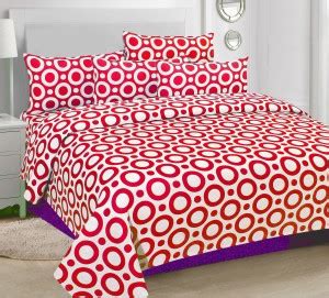 SEA HORSE Cotton Queen Flat 250 TC Polka Bedsheet - Buy SEA HORSE ...