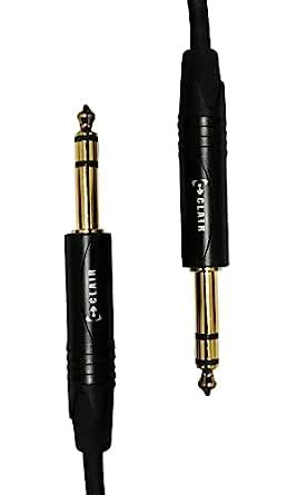 CLAIR CABLES Auxiliary 1/4" TRS Jack Male to 6.35mm TRS Jack Male ...