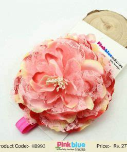Lime Yellow Fashionable Big Flower Hair Band for Girls
