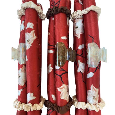 Silk-band in Vietnamese Red Flower (Limited Edition) – Bénésoie