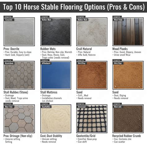 Top 10 Horse Stable Flooring Options (Pros & Cons)