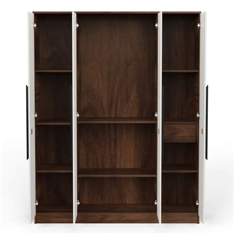 Maltein 4 Door Wardrobe/Clothes Storage Rack Organizer Almirah Cupboar ...