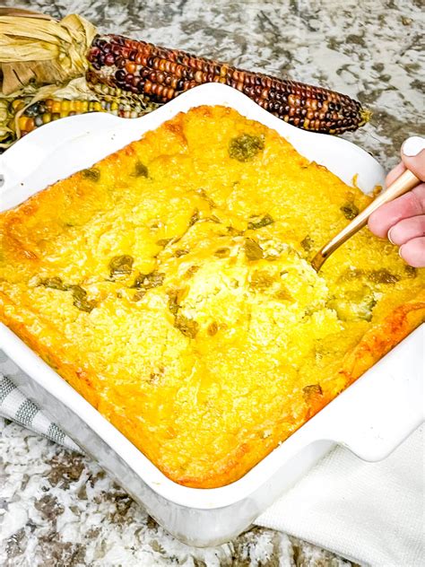 Green Chile Cornbread Casserole - Three Olives Branch