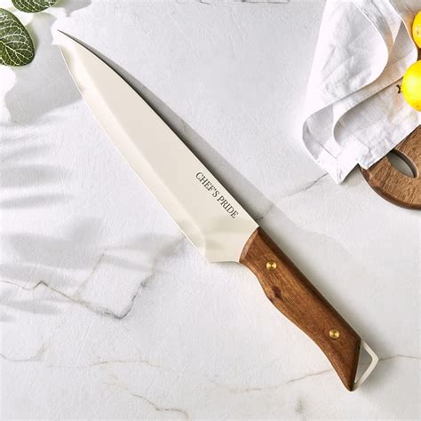 Buy Chefs Pride Hampton Stainless Steel Chef Knife with Acacia Wood ...