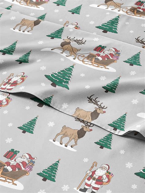 Amazon.com: Christmas Sheets King - 4 Piece Deep Pocket - Christmas ...