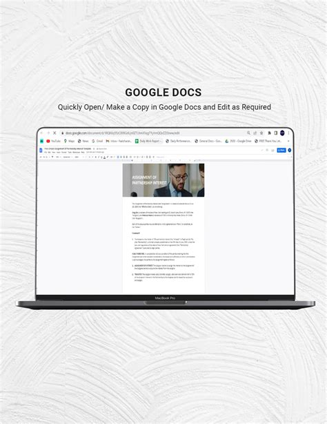 General Partnership Assignment Template 的图像结果