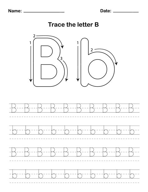 Trace the letter b | Premium Vector