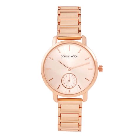 Shop online Talia Rosegold Metallic Strap Watch by Joker & Witch