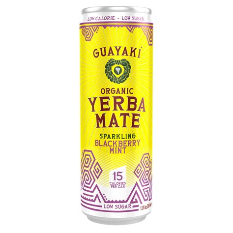 Guayaki Blackberry Mint Sparkling Yerba Mate 12oz Can - Blue Dog Beverage
