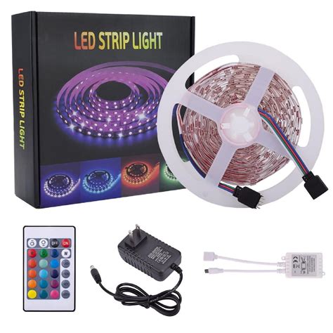 Buy VIK 5M LED Strip Lights,24W 150 LED RGB Lights with IR Remote ...