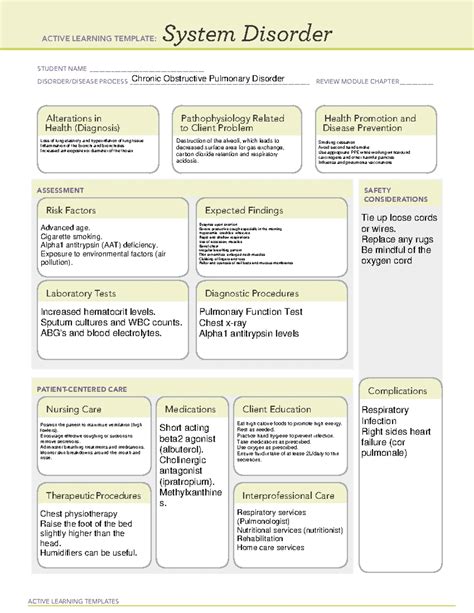 ATI template System Disorder respiratory failure - ACTIVE LEARNING ...