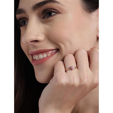Buy Zavya Pink Princess 925 Silver Ring in Rose Gold (Adjustable) Online